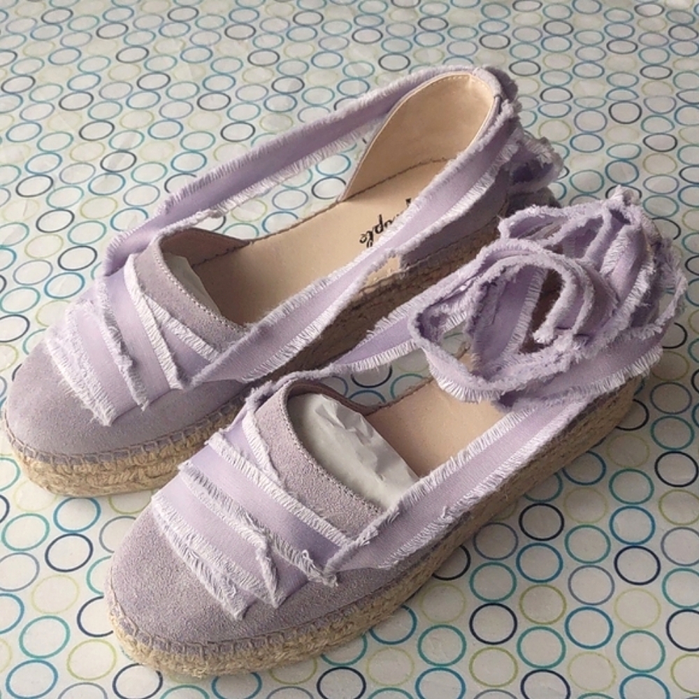 FREE PEOPLE Destino Suede Lace-up Espadrilles - Picture 2 of 12
